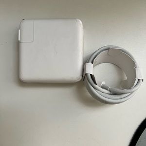 61W MacBook charger with USB-C port